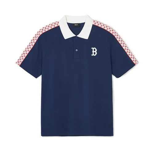 Áo Polo MLB Monogram Boston Red Sox 3APQM0343-43NYS Màu Xanh Navy