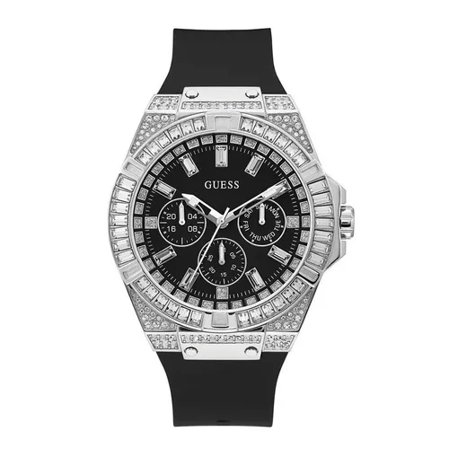 Đồng Hồ Nam Guess Quartz Black Silicone Men's Watch GW0208G1