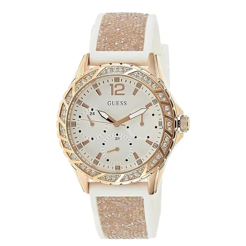 Đồng Hồ Nữ Guess White Dial Stainless Steel Band Watch W1096L2