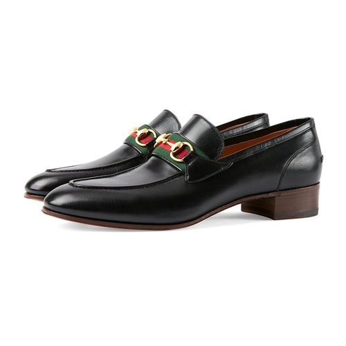 Giày Lười Nam Gucci Loafer With Horsebit Black 655579 Màu Đen