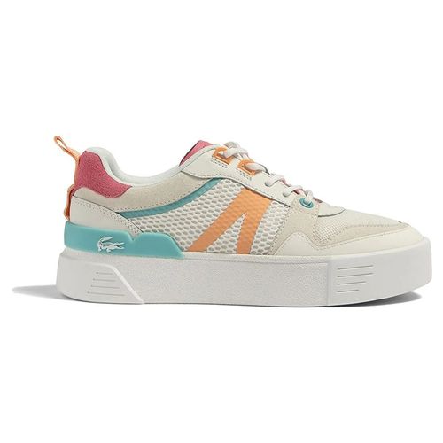 Giày Thể Thao Nữ Lacoste Women’s L002 Trainers In White & Blue White Màu Trắng Xanh Size 38