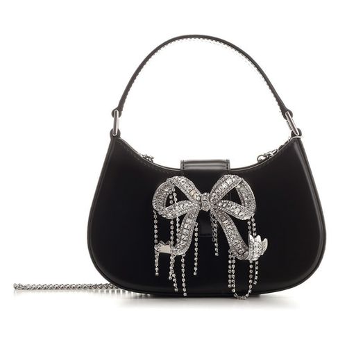 Túi Xách Nữ Self-Portrait Embellished Bow Hand Bag RS24320B Black Màu Đen